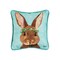 8" x 8" Clover Easter Bunny Spring Petite Printed Throw Pillow